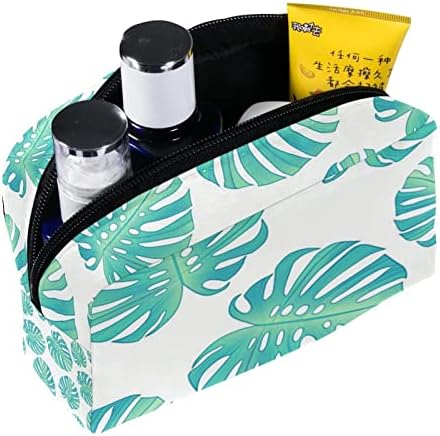 TBOUOBT Hediyeler Erkekler Kadınlar için Makyaj Çantaları makyaj çantası Küçük Kozmetik Çantaları, Monstera Tropikal
