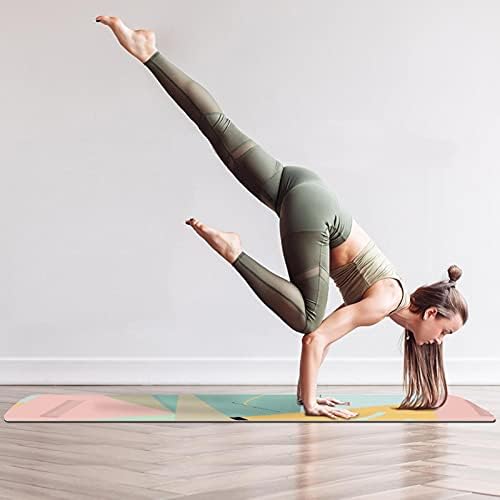 Yoga Mat Basit Soyut Sevimli Çevre Dostu Kaymaz Fitness egzersiz matı Pilates ve Zemin Egzersizleri