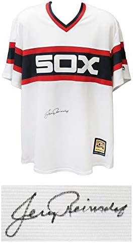 Jerry Reinsdorf İmzalı Chicago White Sox 1980'lerin Tarzı Gerileme Majestic Cooperstown Koleksiyonu Beyaz Forma İmzalı
