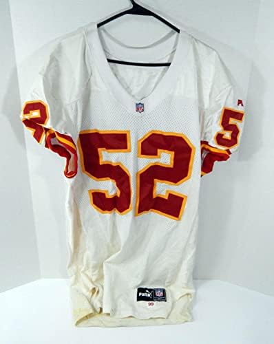 1999 Kansas City Chiefs Ernest Dixon 52 Oyun Kullanılmış Beyaz Forma 46 DP31357-İmzasız NFL Oyun Kullanılmış Formalar
