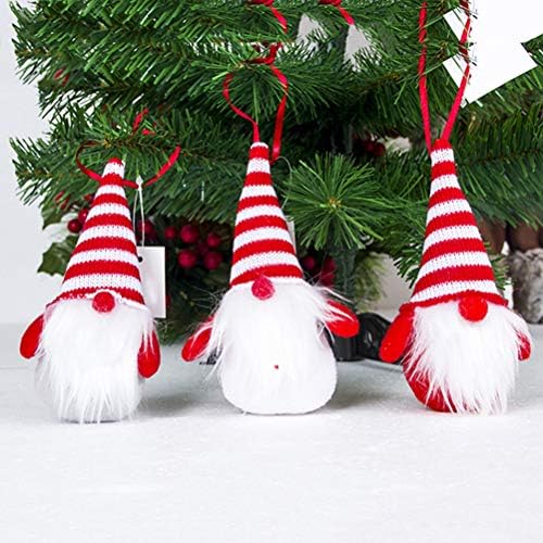 VALİCLUD 3 adet Noel Apodia Bebek Süsleri Askı Parti Dekorasyon Noel Ağacı Kolye (Kırmızı / Beyaz / Gri)