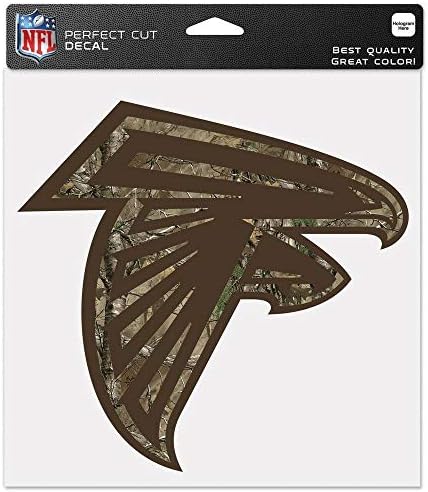 WinCraft NFL Atlanta Şahinleri 8x8 Mükemmel Kesim Renk Çıkartması Camo, Bir Boyut, Takım Rengi