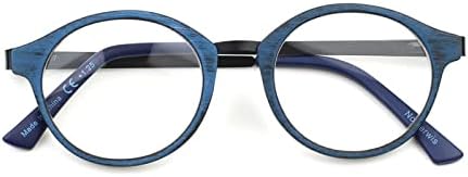 Yok okuma gözlüğü Kadın Erkek Yuvarlak Okuyucular Vintage Tasarım Konfor Gözlük Esnek Bahar Menteşe (Renk: Siyah,