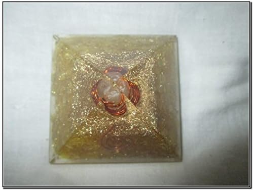 Jet Sarı Çakra Orgon Piramidi kristal taşlar Bakır Metal Ücretsiz Kitapçık Jet Uluslararası Kristal Terapi