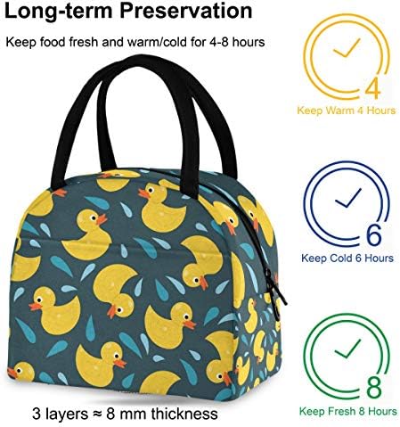 Yalıtımlı öğle yemeği çantası Kadın Lastik Ördek Büyük Sızdırmaz Öğle Yemeği Kutuları omuz askıları ile iş Çocuklar