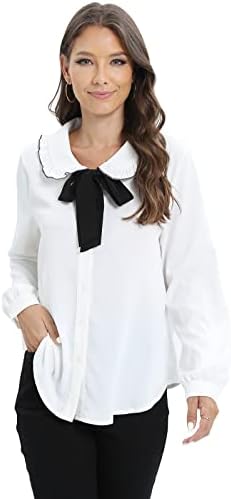 ETOSELL Kadın Kısa Kollu Peter Pan Yaka Bluz Kawaii Kız okul üniforması Beyaz Gömlek Bayan İlmek OL Düğmeli Gömlek