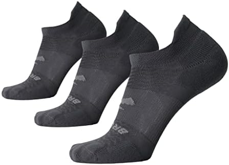 Brooks Run-In No Show Çorap I Comfort Fit, Unisex, Performans Koşu Çorapları (3'lü Set)