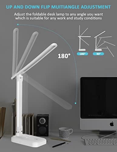 Fioyal Küçük Masa Lambası Ev Ofis için LED Masa Lambaları, Ayarlanabilir Kol ve Hassas Dokunmatik Kontrollü Kısılabilir