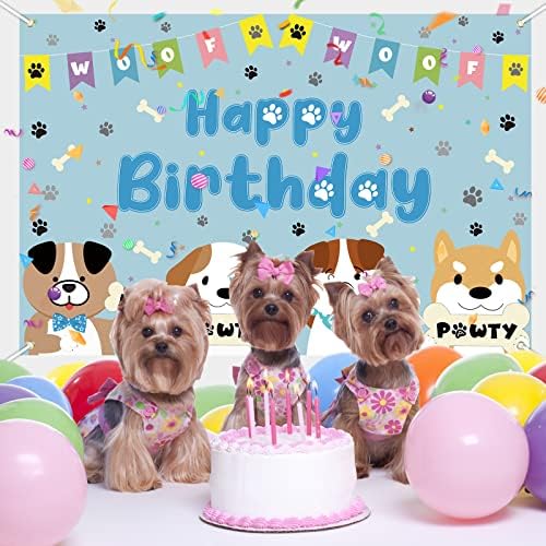 Köpek Mutlu Yıllar Zemin, Sağlar Pawty Zemin, Köpek Doğum Günü Partisi Süslemeleri Köpek Doğum Günü Partisi Malzemeleri