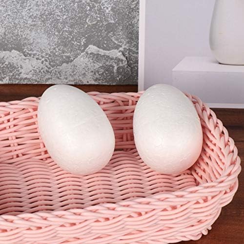 GALPADA 20 pcs Köpük Yumurta Beyaz Zanaat Polistiren Yumurta Köpük Şekli Pürüzsüz Beyaz Sahte Yumurta Paskalya Yumurtaları