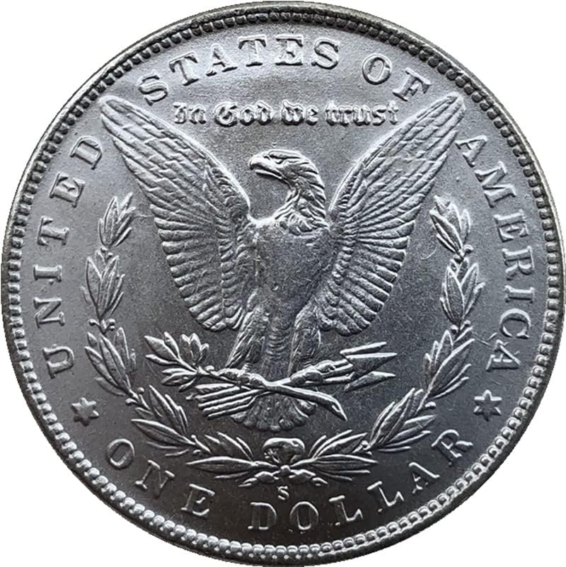 1884 S Versiyonu Amerikan Morgan Sikke Gümüş Dolar Pirinç Gümüş Kaplama Antika El Sanatları Dış Hatıra paraları