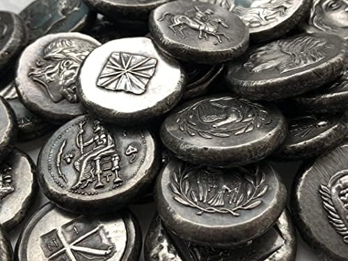 Yunan Paraları Pirinç Gümüş Kaplama Antika El Sanatları Dış hatıra paraları Düzensiz Tip 109
