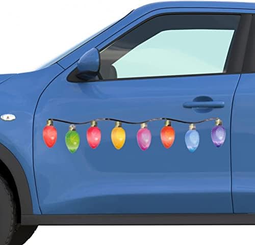 Rosarivae Noel Araba Yansıtıcı Ampul ışıkları 1 Takım Noel Araba Süslemeleri Mıknatıslar ve Çıkartmaları Otomotiv