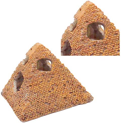 NGe 1 adet Mısır Akvaryum Dekor Balık Tankı Reçine Piramit Sürüngen Hideout Akvaryum Balık Karides Habitat Balık