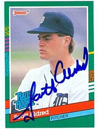 İmza Deposu 586306 Scott Aldred İmzalı Beyzbol Kartı-Detroit Tigers-1991 Donruss No. 422 Çaylak Derecelendirmesi
