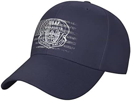 Abd Hava Kuvvetleri Pararescue beyzbol şapkası Erkek Kadın-Klasik Baba Şapka Ayarlanabilir Düz Şapka Siyah