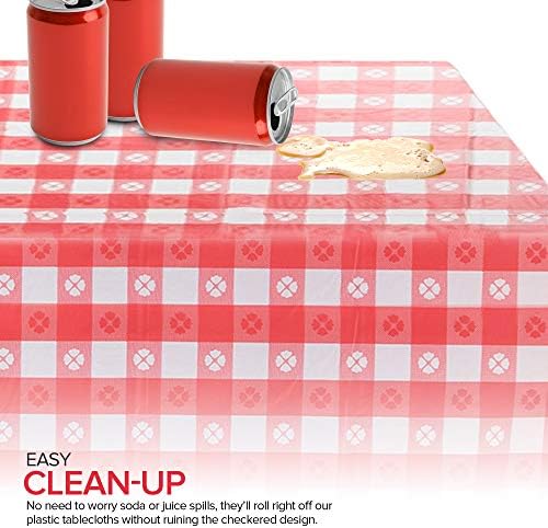 Evinizin Dış Mekan Masa Örtüsünü Stoklayın-24 Yeniden Kullanılabilir Yapışkan Yapışkan Tırnaklı Kırmızı ve Beyaz