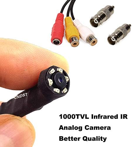 CNDST CCTV Hd Mini Casus İğne Deliği Güvenlik Kamerası 90 derece 1000tvl 6 ADET Kızılötesi IR Led Gece Görüş Boru