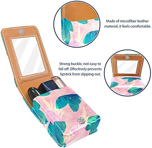 Ruj Kılıfı Ayna ile Sevimli Taşınabilir Makyaj Çantası kozmetik torbası kadar Sürer 2 Ruj ve Dudak Parlatıcısı Seyahat