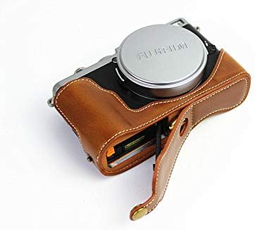 PU Deri Yarım vücut kamerası Kapak Çanta alt Kasa Fujifilm Fuji Finepix X70