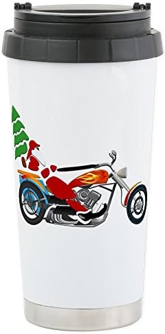 Gerçekten Teague Paslanmaz Çelik Seyahat İçecek Kupa Tatil Biker Santa onun Motosiklet / Chopper