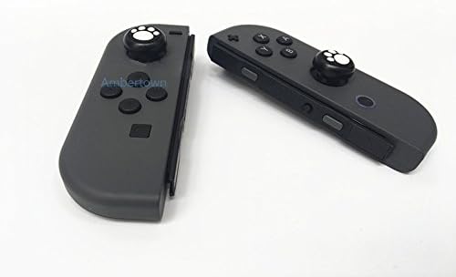 Ambertown 6 x Beyaz Silikon Analog Denetleyici Thumb Çubuk Joystick Sapları Cap Nintendo Anahtarı NS için / Switch