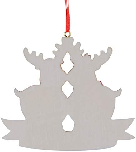 Kişiselleştirilmiş Ren Geyiği Çift Noel Süsleme-Geyik Çift Süsleme-Polyresin Geyik Noel ağaç dekor-Dayanıklı Aile