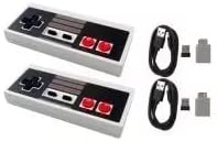 2 Paket Kablosuz Oyun Denetleyicisi için NES / SNES Kablosuz Klasik Mini Denetleyici ile Donatıyor A + ve B + Düğmeler