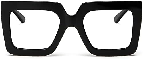 AIEYEZO büyük Boy kare mavi ışık gözlük kadınlar için sevimli Büyük çerçeve gözlük moda şeffaf Çok Renkli Bilgisayar