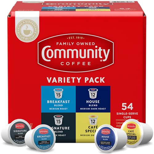 Topluluk Kahve Çeşitliliği Paketi 54 Adet Kahve Kapsülleri, Orta Koyu Kızartma, Keurig 2.0 K-Cup Bira Üreticileri