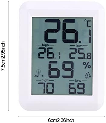 Kaufpart Dijital Higrometre Kapalı Termometre nem monitörü-Sıcaklık ve nem ölçer, konfor için iç ortam sıcaklığı