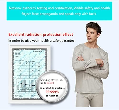 ADSWİN EMF Anti-Radyasyon Giysileri, RF/LF Engelleme/Koruyucu İletken Nefes Alabilen Gümüş Elyaf Radyasyondan Korunma