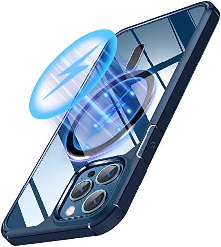 TENDLİN Manyetik Kılıf iPhone 13 Pro Kılıf ile Uyumlu [MagSafe ile Uyumlu] Crystal Clear Sert Arka Yumuşak Tampon