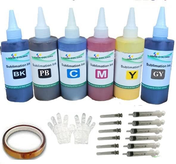 Canlı renkler 600 ml (100 ml/şişe başına) 552 T552 boya Sublime mürekkep dolum şişe için Ep Ecotank ET-8500 ET-8550
