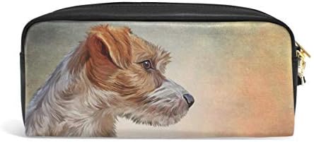 Benim Günlük Jack Russell Terrier Köpek Kalem Kutusu Kalem Çantası Kılıfı bozuk para cüzdanı Kozmetik Makyaj Çantası