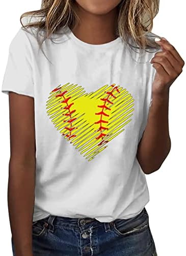 2023 Bayan Beyzbol Anne Gömlek Yaz Moda Ekip Boyun Temel Tees Kısa Kollu Mektup Baskılı T Shirt Gevşek Tunik Üstleri