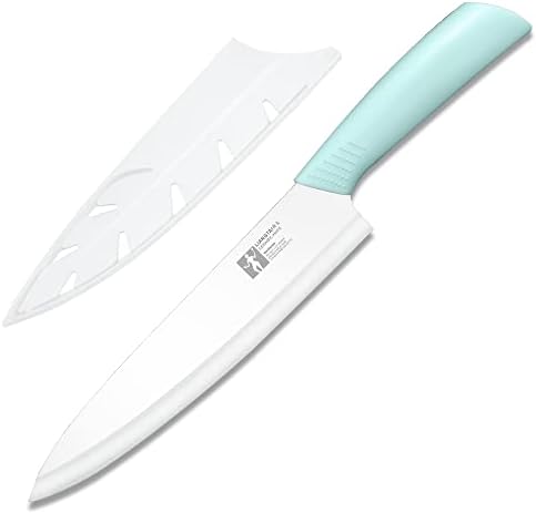 LİANGTAİ Seramik Bıçak 8 inç şef bıçağı【Bıçak Kalınlığı 2.0 mm】 (Açık mavi kol)