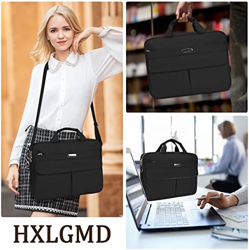 HXLGMD laptop çantası Kadınlar için, 15.6 İnç Laptop Çantası İnce Bilgisayar Çantası Kapitone Dizüstü Evrak Çantası