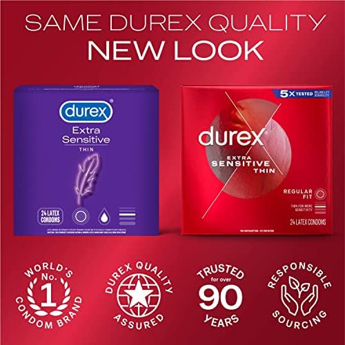 Durex Ekstra Hassas Ultra İnce Prezervatif 24 Paket Kişisel Sağlık/Sağlık, 24 Adet (1'li Paket)