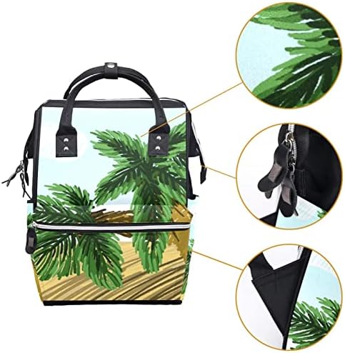 Palmiye Ağacı bebek bezi çantası Sırt Çantası Bebek Bezi Değiştirme Çantaları Çok Fonksiyonlu Büyük Kapasiteli Seyahat