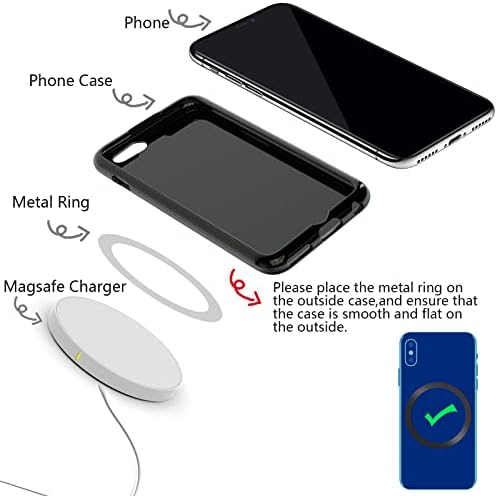 Flutesan 24 Adet Manyetik Kablosuz Metal Halkalar Çıkartmalı Araç Şarj Cihazı Çoğu Cep Telefonunda MagSafe Kablosuz