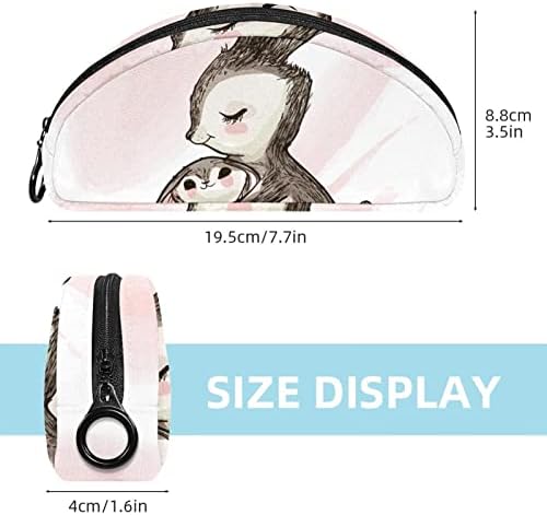 TBOUOBT Kozmetik Çantaları Makyaj Çantaları Kadınlar için, Küçük Makyaj Çantası Seyahat Çantaları, Karikatür Tavşan