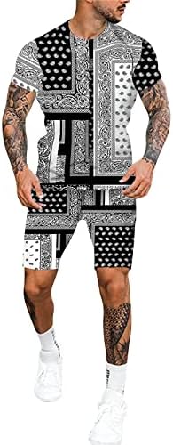 Bmısegm Yaz Büyük Boy T Shirt Erkekler için erkek Hızlı Kuru 3D Kısa Kollu Takım Elbise Şort Plaj Tropikal Ceket