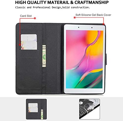 Cüzdan Kılıf Samsung Galaxy Tab için Bir 8.0 2019 SM-T290 / T295 / T297 Kılıf, Techcircle Slim Fit PU Deri Folio