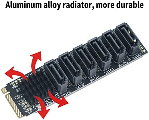 Trotweı Mavi M. 2 NVME M Anahtar SATA 6-Port Genişletme Kartı Desteği RAID için masaüstü bilgisayar Depolama Genişletme
