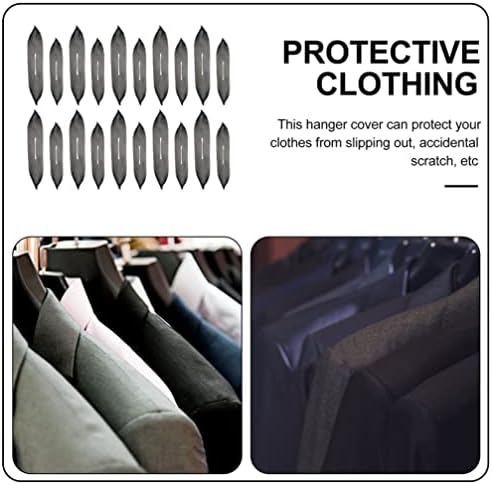 Cabilock Kaymaz Askı Kapak Elbise Askıları Şeritler Bez 40 adet Kaymaz Sünger Kılıfları Askı Aksesuarları Ev Askı