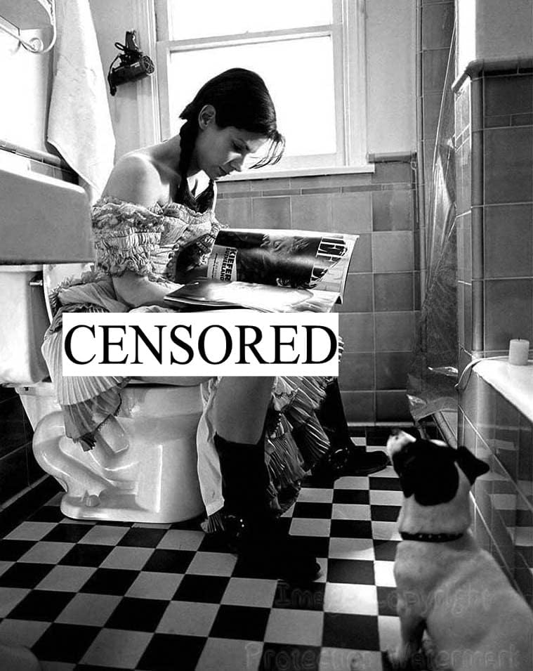 Sandra Bullock Köpek Banyolu Tuvalet Okuma 8x10 Fotoğraf