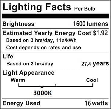 Lxcom Aydınlatma 16 W LED Mısır Ampul E26 / E27 LED Ampuller (4 Paket) 2835 SMD 80 LEDs 150 Watt Eşdeğer 3000 K Sıcak