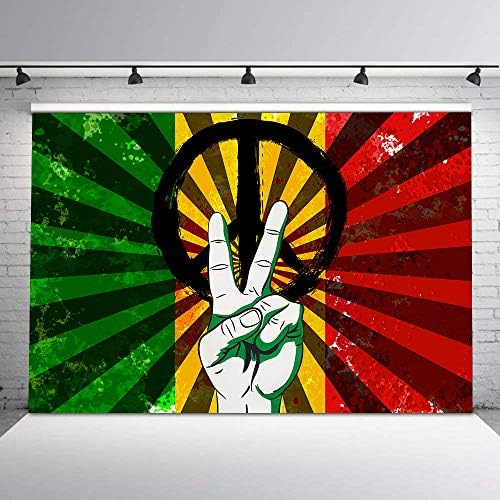 VİDMOT Rasta Jamaikalı Temalı Zemin Fotoğrafçılık için Reggae Rastafari Grafitti Arka Plan Fotoğraf Arka Plan 7x5ft