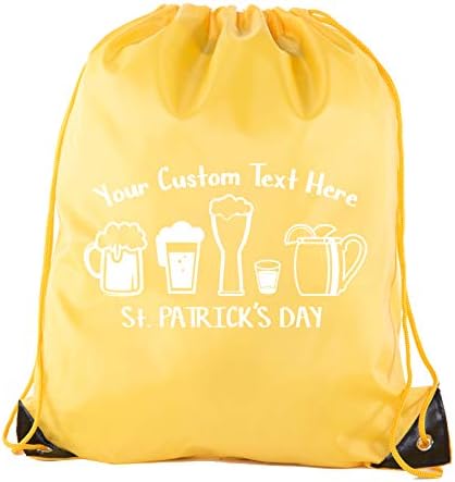 Özel Aziz Patrick Günü Sırt Çantası Kişiselleştirilmiş İpli Çantalar, Yeniden Kullanılabilir Hediye çantası